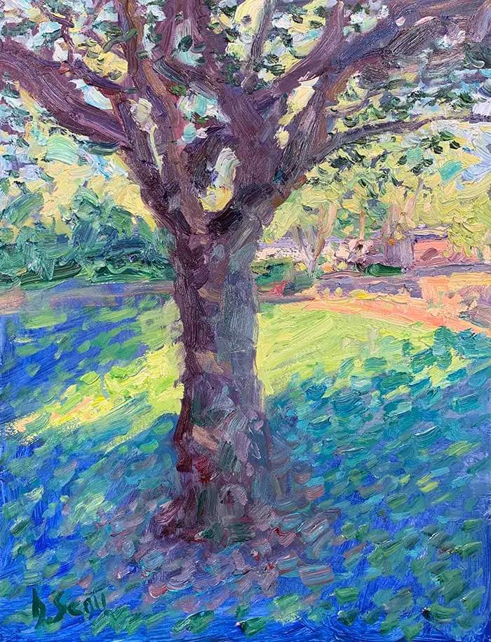 Dan Scott, Gumdale, Arbre dans l'ombre, 2021 Dan Scott, Gumdale, Arbre dans l'ombre, 2021