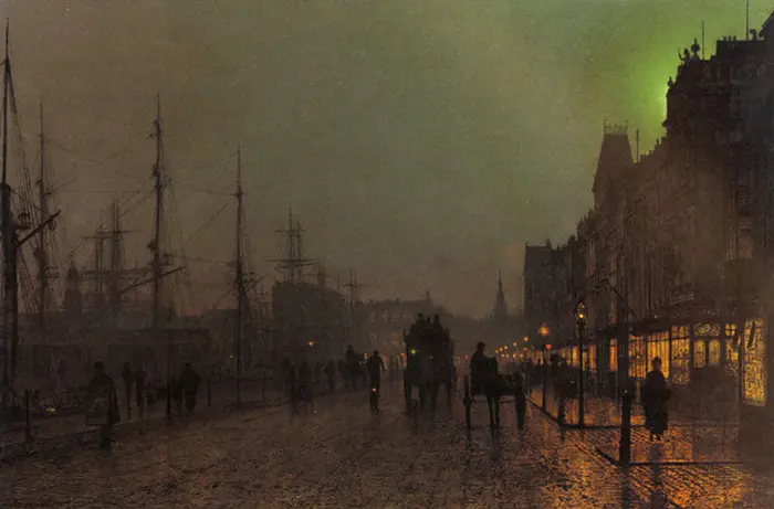 John Atkinson Grimshaw, Soirée sur la jetée