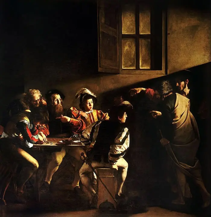 Caravage, La vocation de saint Matthieu, 1600
