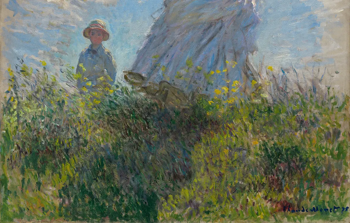 Claude Monet, Femme à l'ombrelle, 1875 (Herbe)