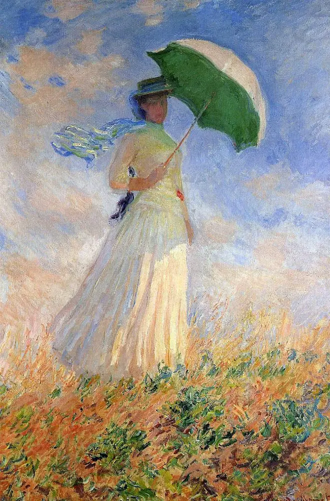 Claude Monet, Femme à l'ombrelle, tournée vers la droite, 1886