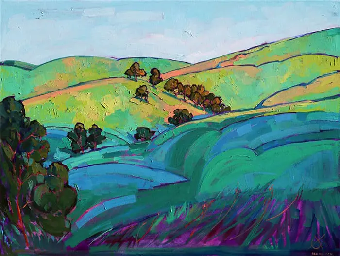 Erin Hanson, Lumière sur les collines, 2013