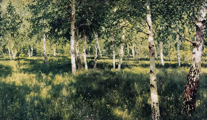 Isaac Lévitan, Birch Grove, 1889 Isaac Lévitan, Birch Grove, 1889