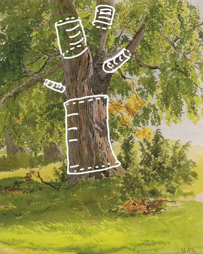 Ivan Shishkin, Chêne éclairé par le soleil (Forme)