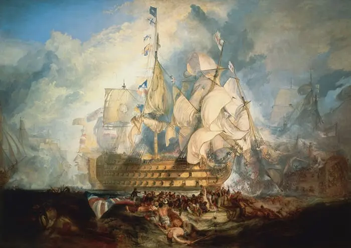 JMW Turner, La bataille de Trafalgar, 21 octobre 1805, 1822