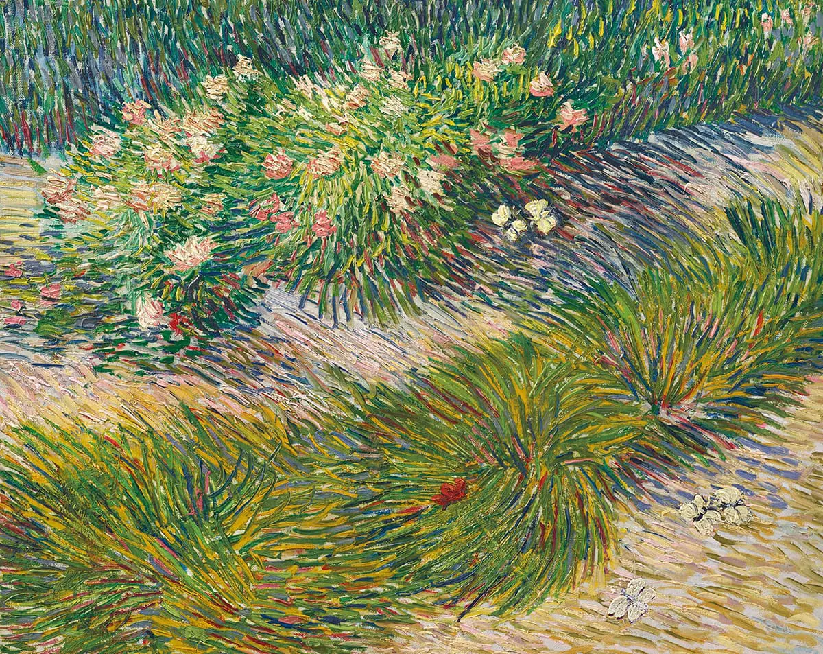 Vincent van Gogh, Herbe et papillons, 1887