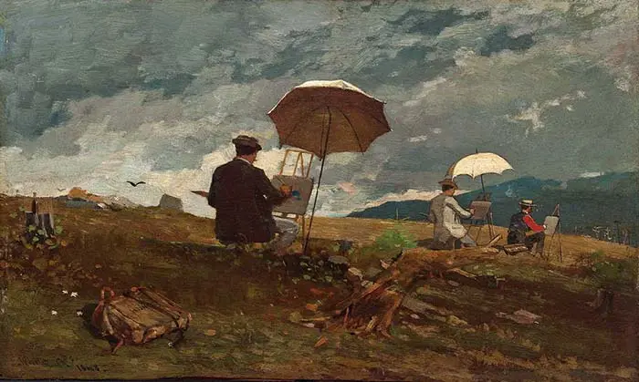 Winslow Homer, Artistes dessinant dans les Montagnes Blanches, 1868