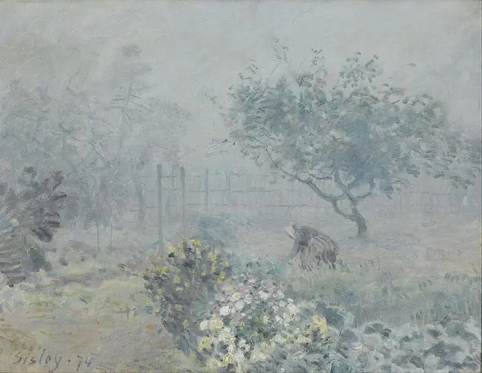 Alfred Sisley, Brouillard, voisins, 1874