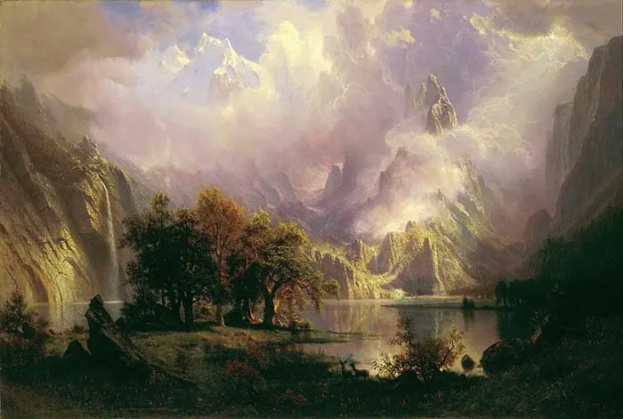 Albert Bierstadt, Paysage des Rocheuses, 1870