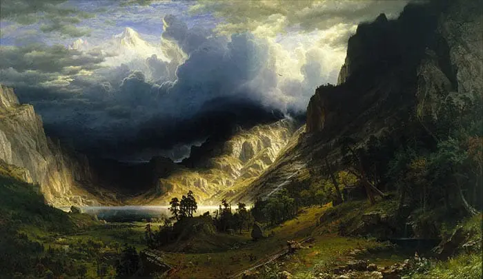 Albert Bierstadt, Tempête dans les Montagnes Rocheuses, Mont Rosalie, 1866