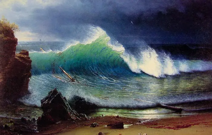 Albert Bierstadt, Le rivage de la mer turquoise, 1878