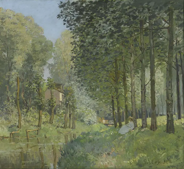 Alfred Sisley, Repos au bord du ruisseau, 1878