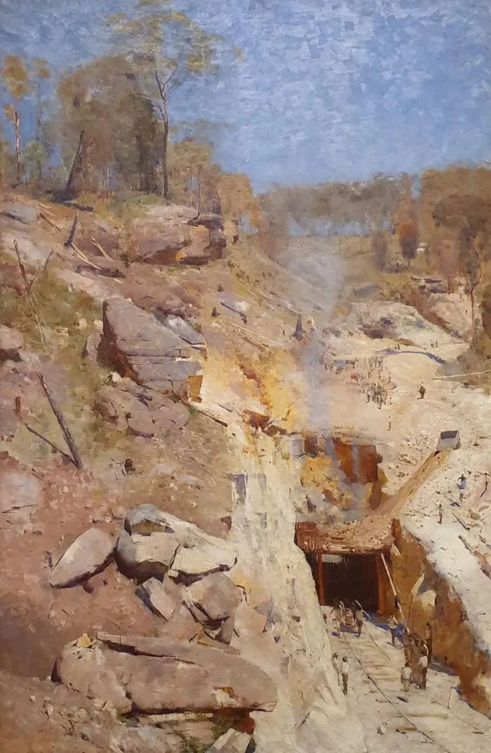 Arthur Streeton, Le feu est allumé, 1891 Arthur Streeton, Le feu est allumé, 1891