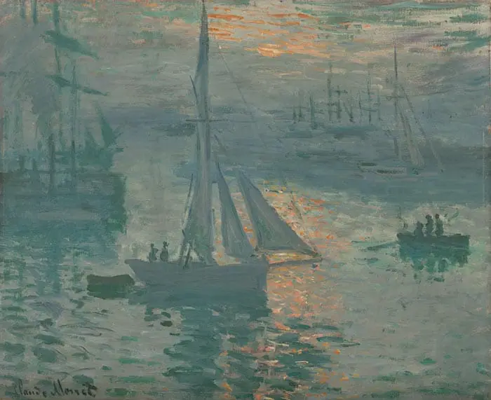 Claude Monet, Lever de soleil, Marine, 1873