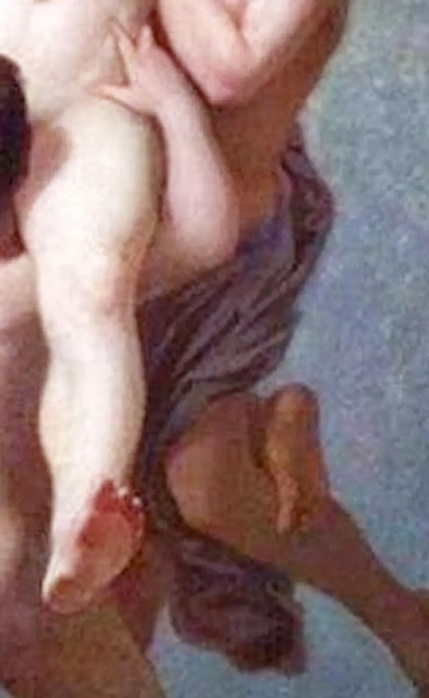 Détail de la peinture de la femme maudite