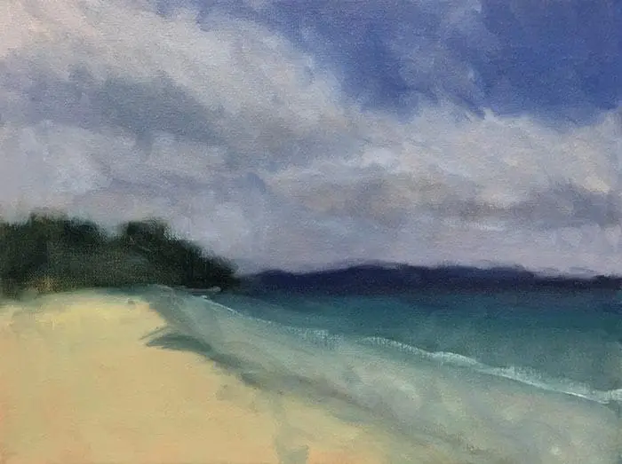 Dan Scott, Paysage marin de Tasmanie, 2018 - Travail en cours Dan Scott, Paysage marin de Tasmanie, 2018 - Travail en cours