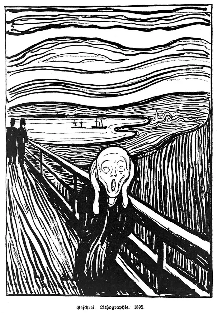 Edvard Munch, Le Cri, 1893 (Lithographie)