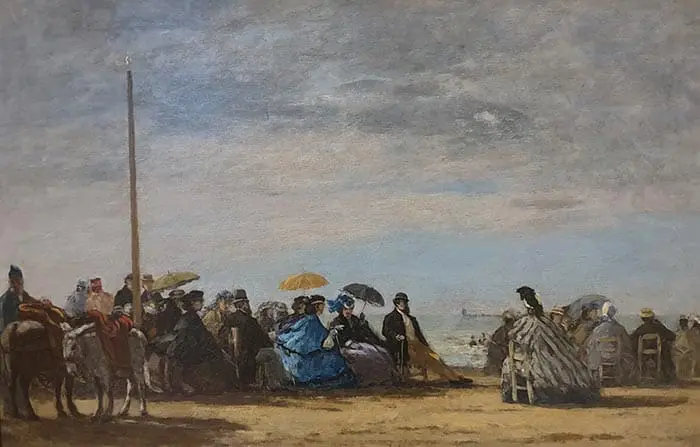 Eugène Boudin, La Plage, 1864 Eugène Boudin, La Plage, 1864