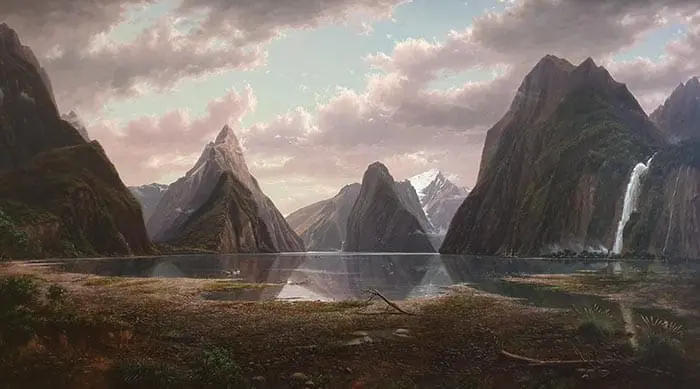 Eugene Von Guérard, Milford Sound, Nouvelle-Zélande, 1877-1879 Eugene Von Guérard, Milford Sound, Nouvelle-Zélande, 1877-1879