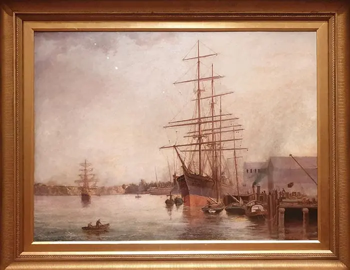 George Wishart, Un coin animé de la rivière Brisbane, 1897