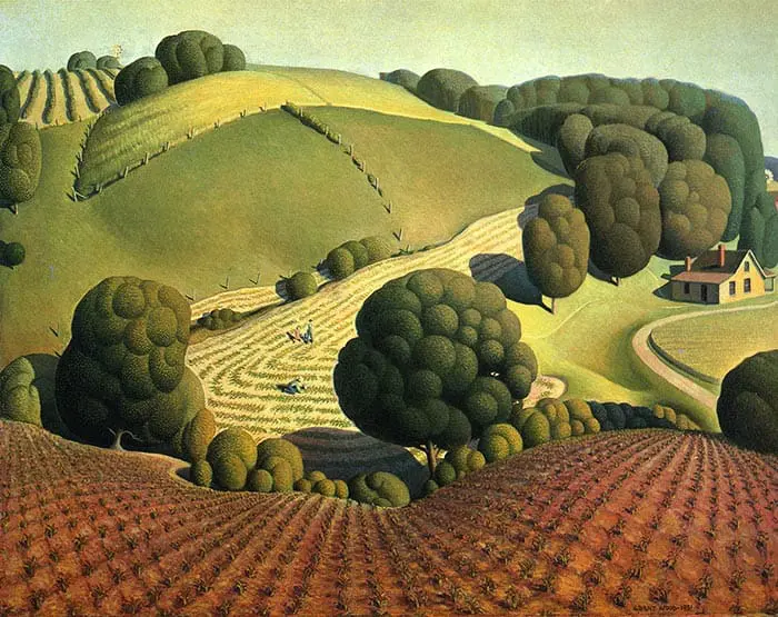 Grant Wood, jeune maïs, 1931