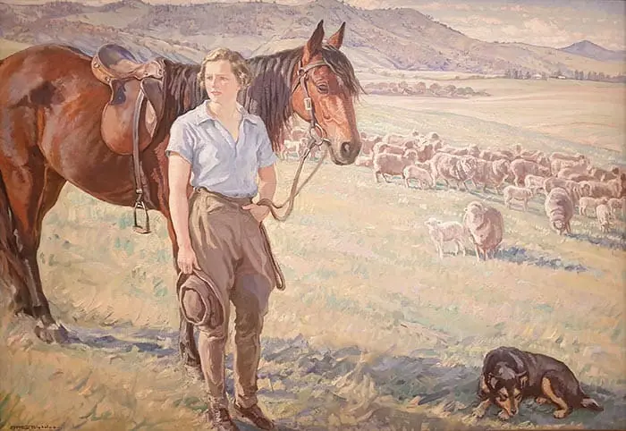 Hilda Rix Nicholas, The Fair Musterer, 1935