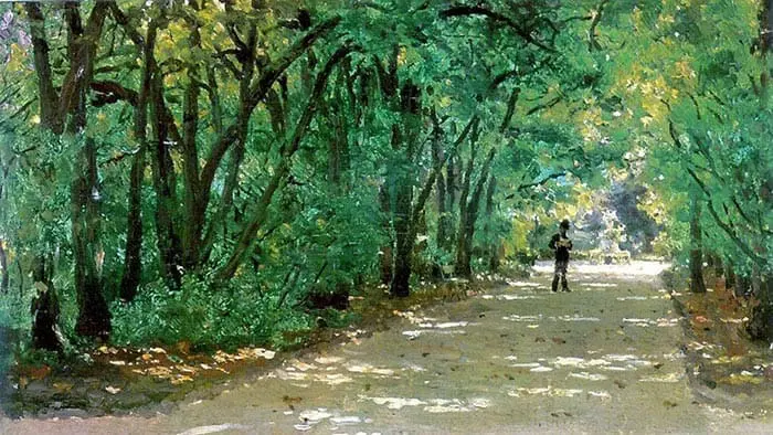 Ilya Repin, Allée dans le parc, Kachanivka, 1880 Ilya Repin, Allée dans le parc, Kachanivka, 1880