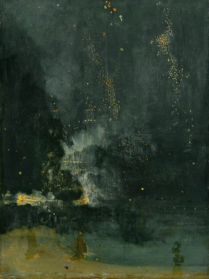 James Abbott Mcneill Whistler, Nocturne en noir et or - la fusée qui tombe. Vers 1872 - 1877