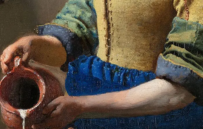 Johannes Vermeer, La Laitière - Gros plan 2