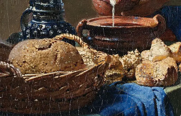 Johannes Vermeer, La Laitière - Gros plan 3