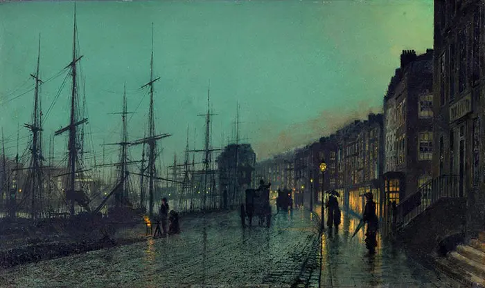 John Atkinson Grimshaw, Navigation sur la Clyde, 1881