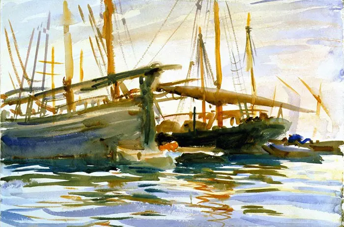 John Singer Sargent, Navires.  Venise, 1904