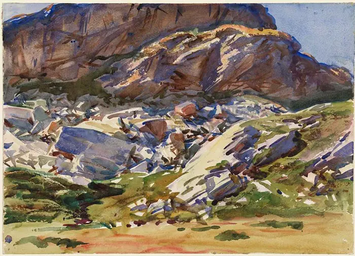 John Singer Sargent, Simplon.  Falaises, 1911