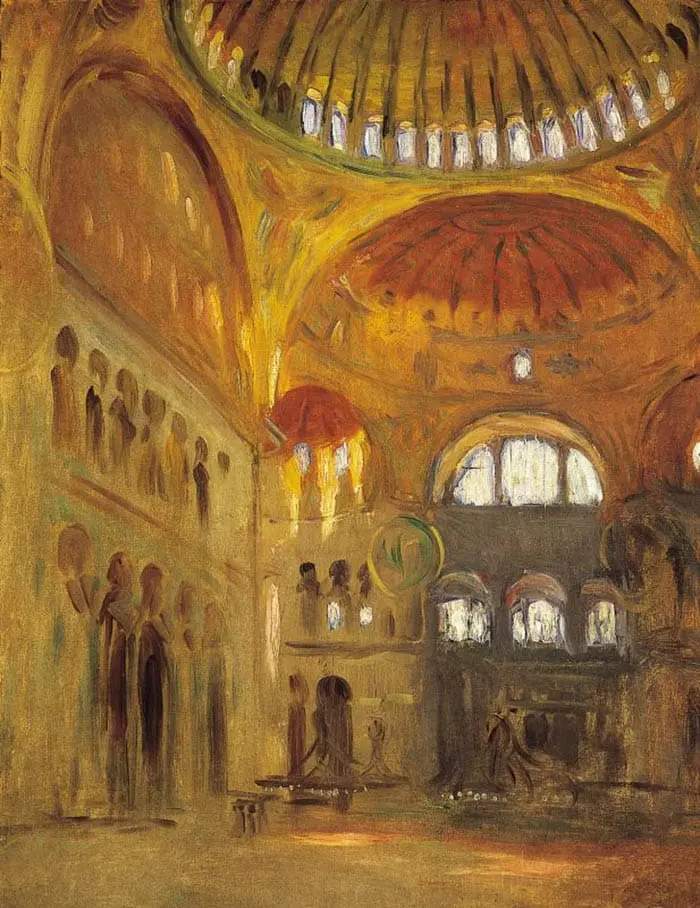 John Singer Sargent, L'intérieur de Sainte-Sophie à Constantinople, 1891