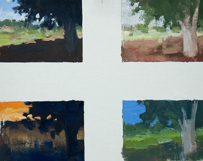 Nouvelle ferme, études de couleurs, septembre 2018