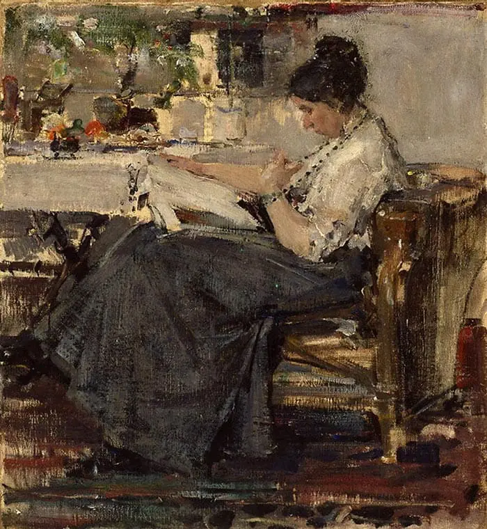 Nicolai Fechin, Portrait de NV Sapozhnikova, 1915