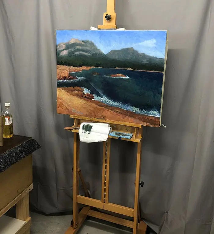 Peinture Honeymoon Bay, Tasmanie (12) Peinture Honeymoon Bay, Tasmanie (12)