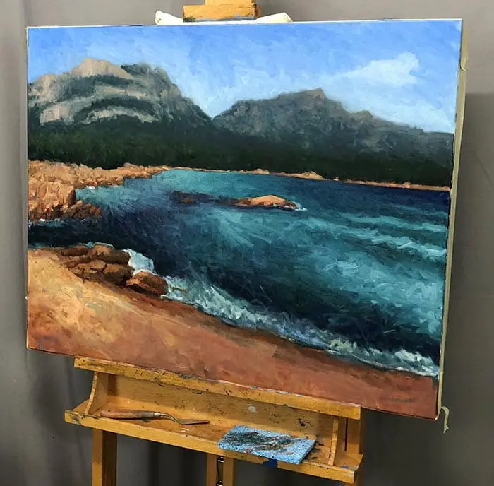 Peinture Honeymoon Bay, Tasmanie (15) Peinture Honeymoon Bay, Tasmanie (15)