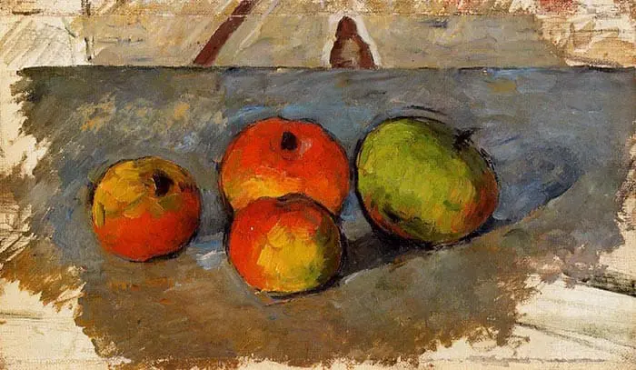 Paul Cézanne, Quatre pommes, 1881 Paul Cézanne, Quatre pommes, 1881