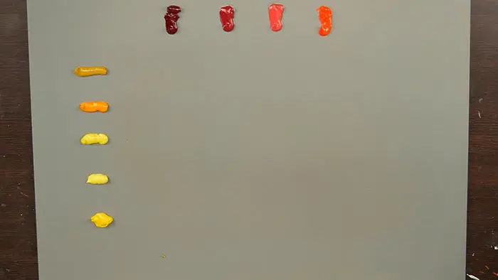 Comment mélanger l'orange vif - le rouge et le jaune