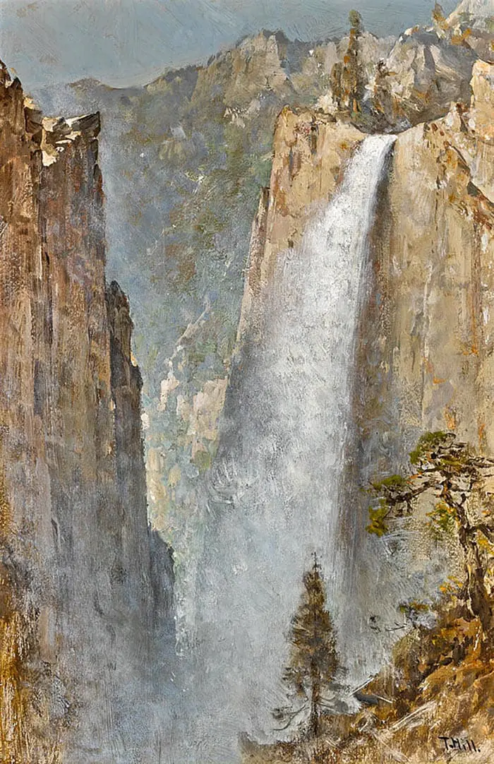 Thomas Hill, une cascade dans les Sierras