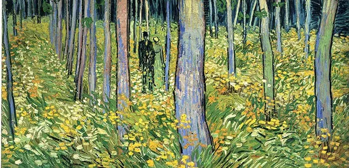 Vincent van Gogh, Sous-bois aux deux personnages, 1890