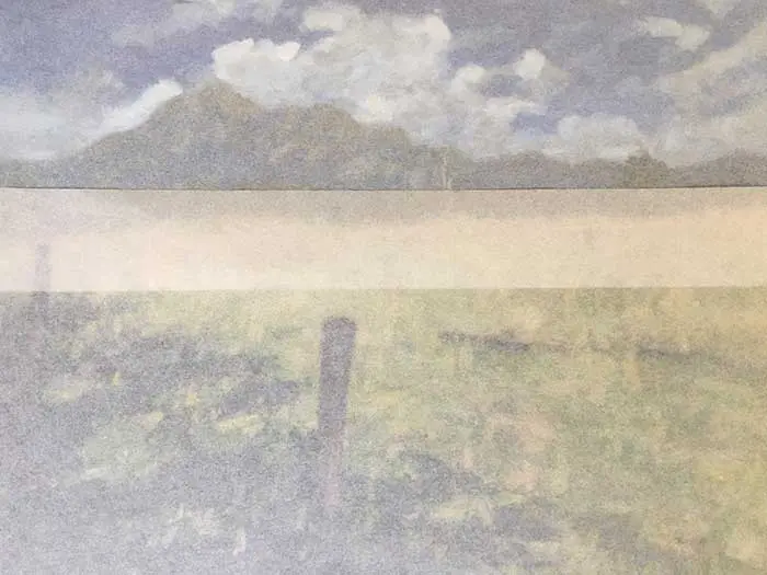 Du papier sulfurisé pour protéger la surface du tableau