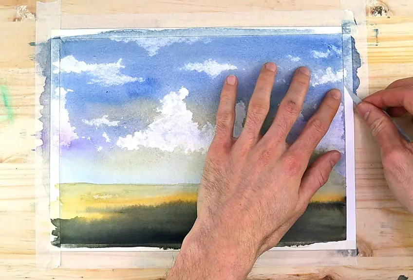 tutoriel nuages ​​aquarelle 5
