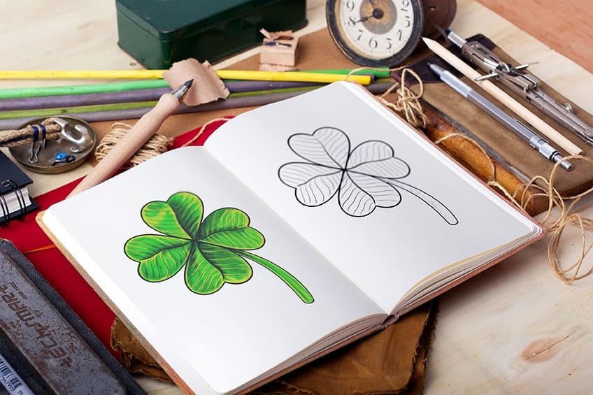 Comment dessiner un trèfle à quatre feuilles - Un tutoriel amusant de