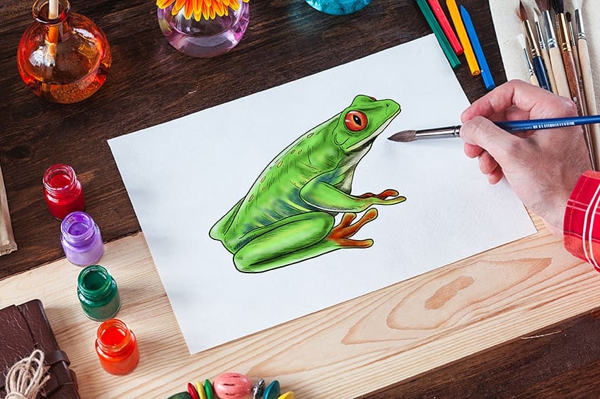 Comment dessiner une grenouille - Un guide pédagogique pour dessiner