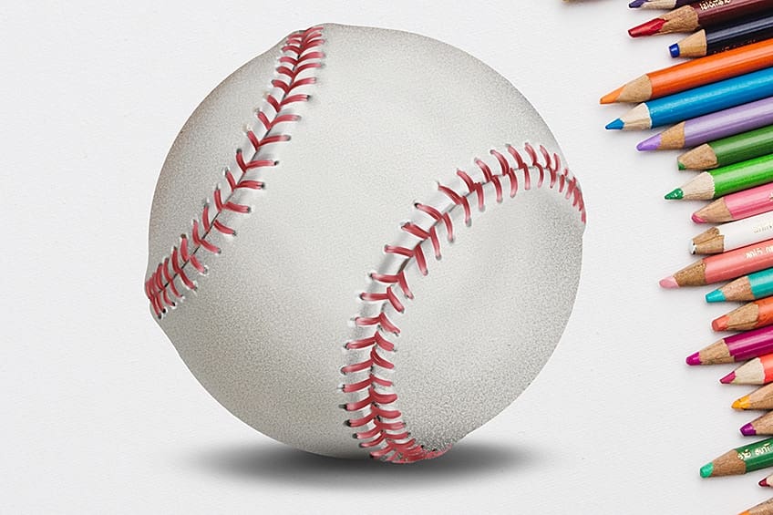 Comment dessiner une balle de baseball – Un dessin de baseball réaliste