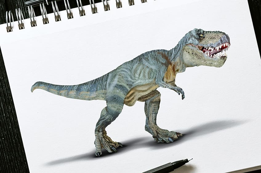 Comment dessiner un T-Rex - Créer un dessin épique de T-Rex - Peintre