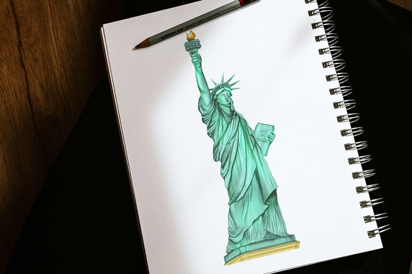 Comment dessiner la Statue de la Liberté - Un guide facile étape par